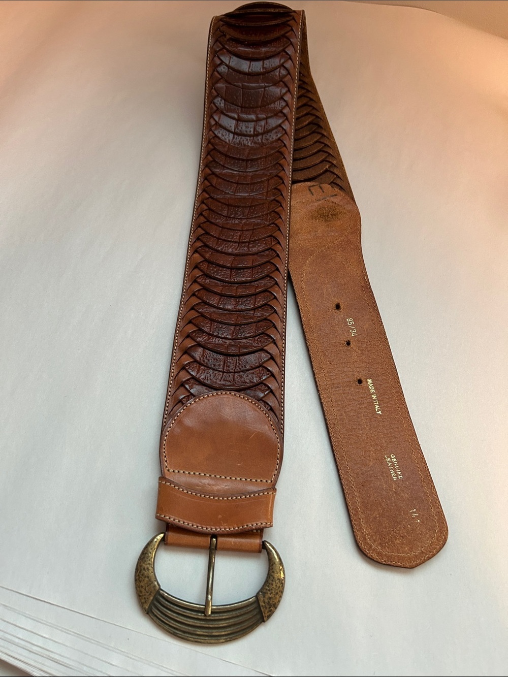 Boho Leather Italian Made Belt